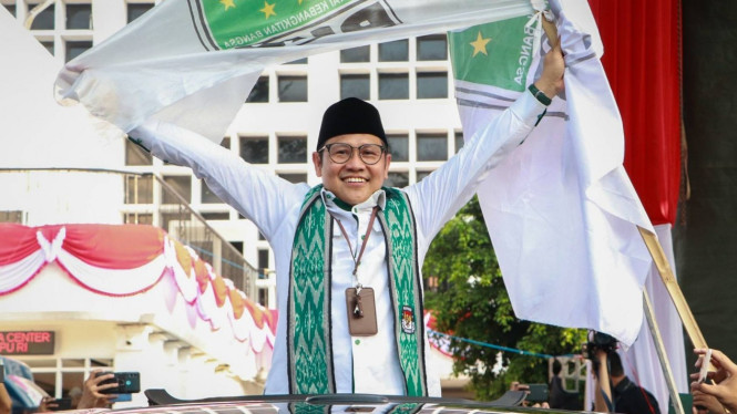 Ketum PKB  Muhaimin Iskandar alias Cak Imin di KPU.