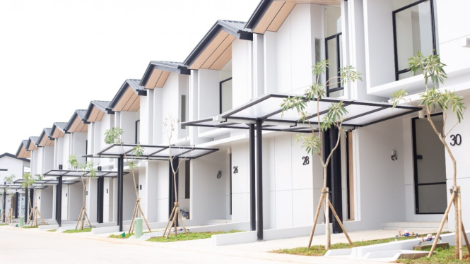 Proyek rumah tapak Waterfront Estates Lippo Cikarang.