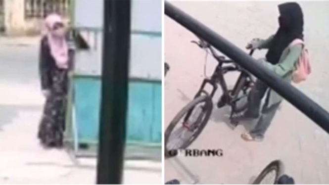 Anak dan ibu maling sepeda