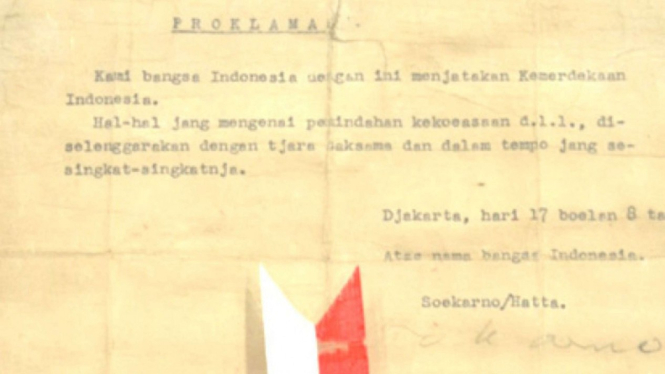 Teks proklamasi