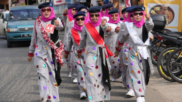Emak Emak Tangsel Ikuti Gerak Langkah Kebangsaan