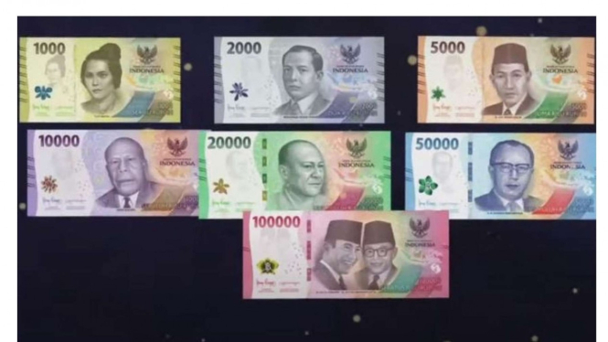 Penampakan uang baru rupiah tahun emisi 2022. (ilustrasi)