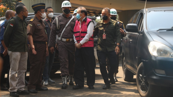 Surya Darmadi saat jalani pemeriksaan pertama di Kejagung
