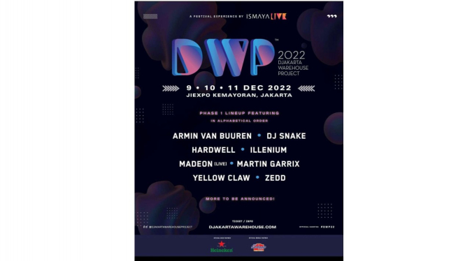 Line Up Djakarta Warehouse Project atau DWP 2022
