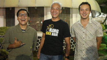 Nugie, Ganjar Pranowo dan Nicholas Saputra