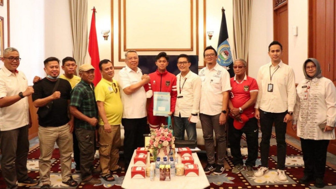 Pemkot Tangsel beri apresiasi kepada Pemain Timnas U-16, Muhammad Kafiatur