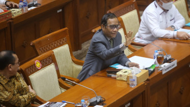 Menkopolhukam Mahfud MD selaku Ketua Kompolnas dipang DPR Soal Kasus Brigadir J