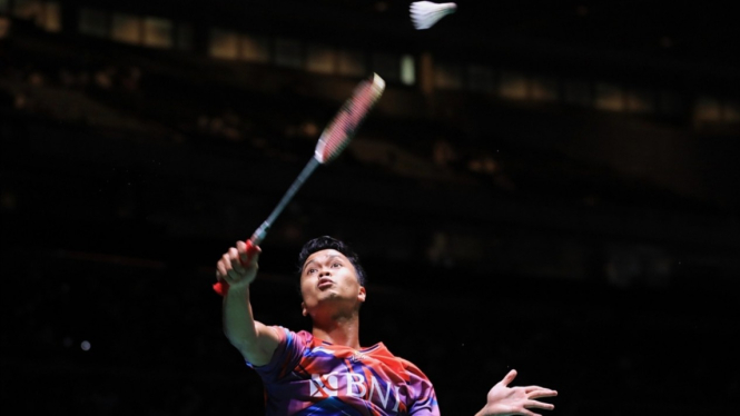 Tunggal putra Indonesia, Anthony Sinisuka Ginting. 