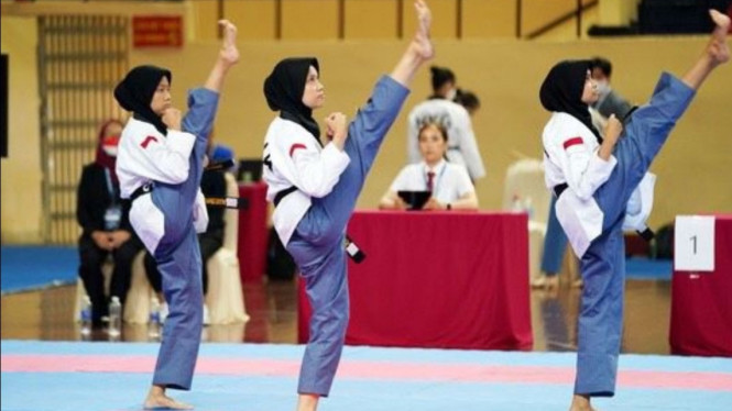 Ilustrasi PON Beladiri: Tim kadet dan taekwondo junior Indonesia raih perunggu di Kejuaraan Asia. 