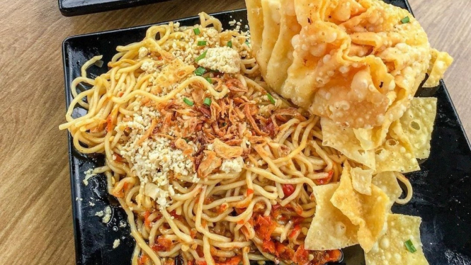 Salah satu menu mie Gacoan