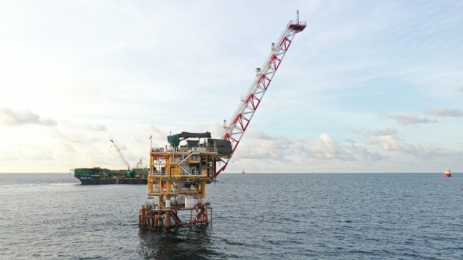 Anjungan WPN-4 di Blok Mahakam sukses alirkan gas perdana.