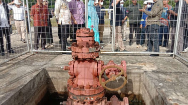 Sumber gas yang belum diproduksi di Kabupaten Sijunjung.
