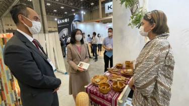 Paviliun Indonesia hadir dalam pameran kerajinan rumahan Japan DIY Homecenter Show 2022 di Makuhari Messe, Chiba Tokyo yang digelar 25-27 Agustus 2022.