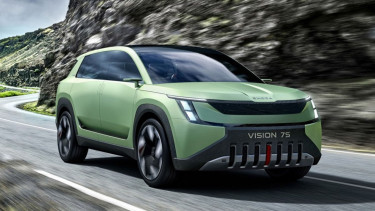 Ilustrasi gambar mobil Skoda Vision 7S