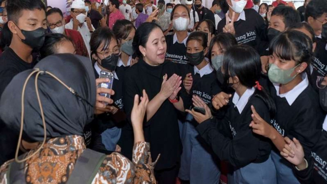 Ketua DPR, Puan Maharani, di Bali.