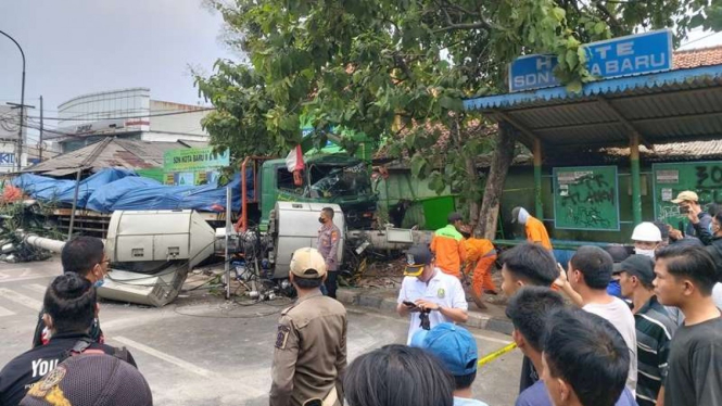 Kecelakaan truk kontainer di Bekasi