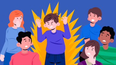 Ilustrasi pria marah