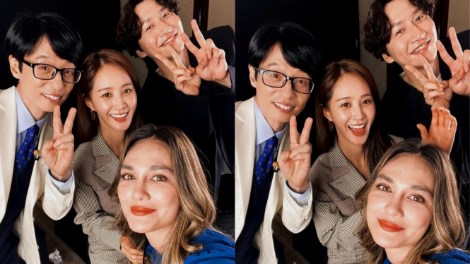 Luna Maya bersama Yu Jae Sok, Yuri SNSD & Lee Kwang Soo