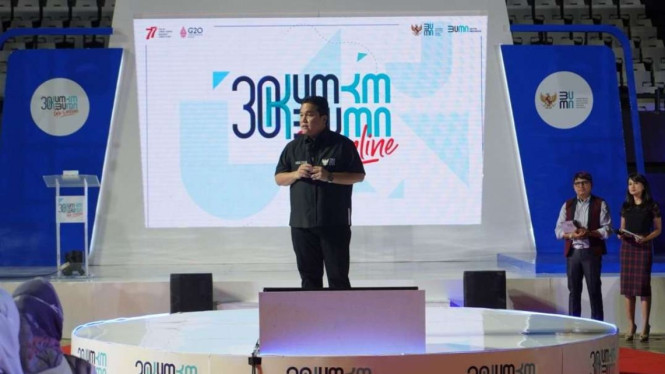 Menteri BUMN Erick Thohir di UMKM BUMN Go Online.