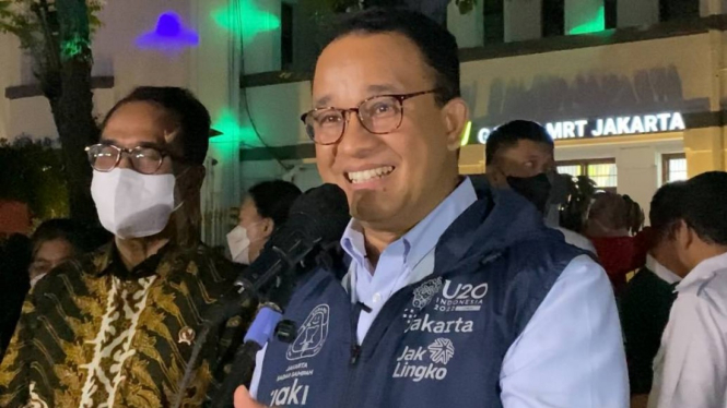 Gubernur DKI Jakarta Anies Baswedan di Kota Tua Jakarta Barat