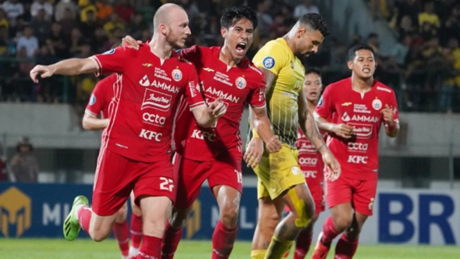 Selebrasi pemain Persija Jakarta