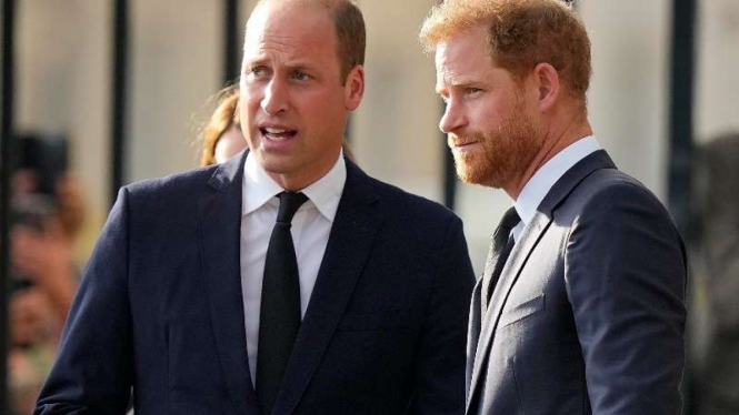 Pangeran William dan Pangeran Harry di Kastil Windsor, Inggris