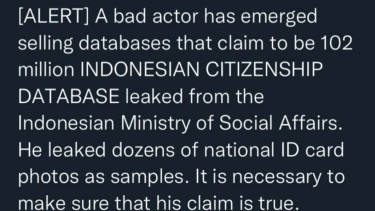 Data Kemensos Diduga Bocor