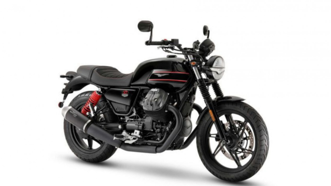 Ilustrasi gambar motor V7 Stone edisi spesial