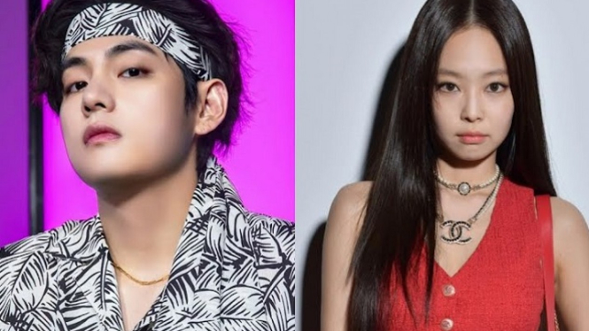 V BTS dan Jennie BLACKPINK.