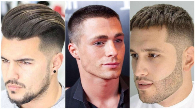 ilustrasi model rambut pendek pria