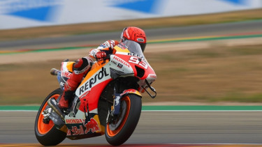 Marc Marquez saat tampil di MotoGP Aragon 2022