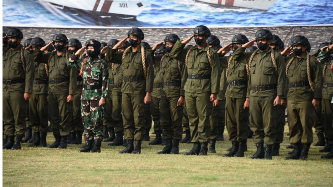 Personel Bakamla RI yang sedang menempuh Coast Guard Basic Training (CGBT).