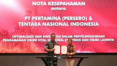 Penandatanganan Nota Kesepahaman antara Pertamina dan TNI
