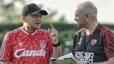 Direktur Utama PSM Makassar Munafri Arifuddin dan Pelatih PSM Bernardo Tavares
