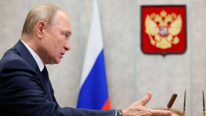 Presiden Rusia Vladimir Putin dalam pidatonya
