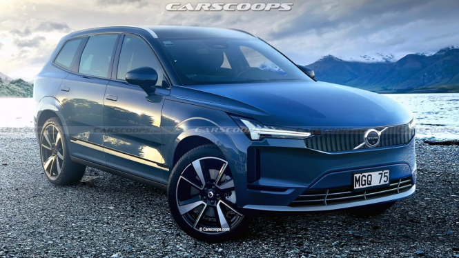 Ilustrasi gambar mobil SUV Volvo terbaru 