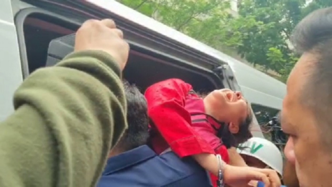 Hasnaeni Wanita Emas histeris saat ditahan Kejaksaan Agung