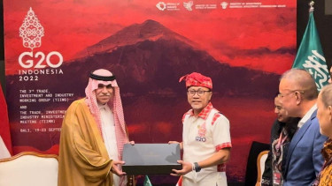 Menteri Perdagangan, Zulkifli Hasan bertemu dengan Menteri Perdagangan Arab Saudi, Majid bin Abdullah Al-Qasabi.
