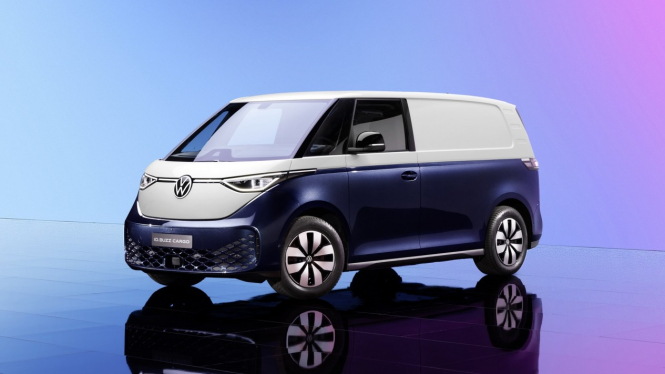 Ilustrasi gambar mobil van Volkswagen Buzz Cargo