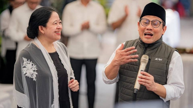 Ketua DPR Puan Maharani dan Ketum PKB Muhaimin Iskandar alias Cak Imin.
