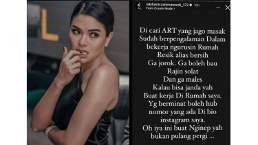 Nikita Mirzani cari ART yang statusnya janda