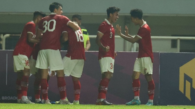 Timnas Indonesia saat melawan Curacao