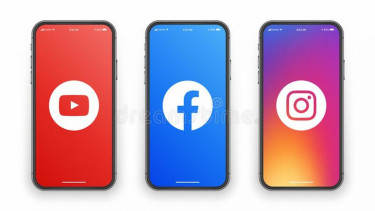 YouTube, Facebook, dan Instagram.