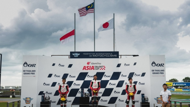 Veda Ega Pratama podium Asia Talent Cup Thailand 2022