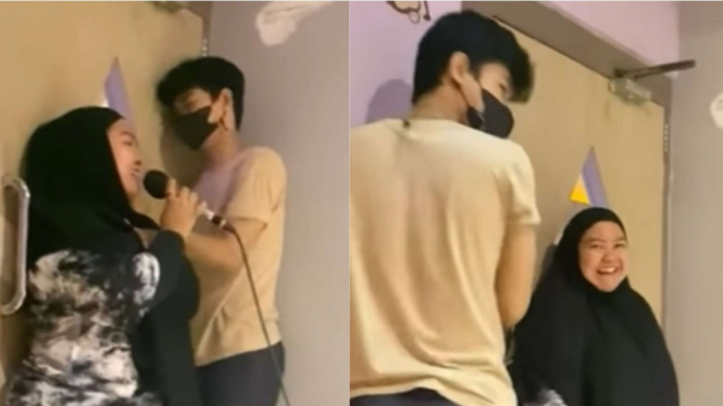 Viral wanita berhijab goda pelayan karaoke