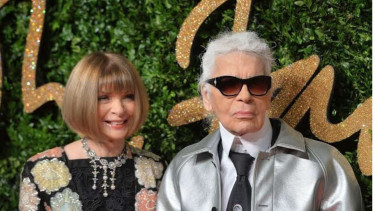 Anna Wintour dan Karl Lagerfeld