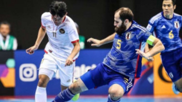 Timnas Futsal Indonesia melawan Jepang di Piala Asia Futsal 2022.