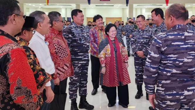 Presiden RI ke-5 Megawati Soekarnoputri di Seskoal TNI AL