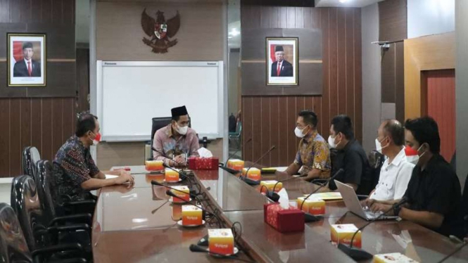 Direktur Idensos Densus 88, Brigjen Pol Arif Makhfudiharto, bertemu Wagub Jateng Taj Yasin Maimoen.