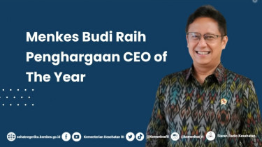 Menteri Kesehatan RI Budi Gunadi Sadikin raih penghargaan CEO of The Year.